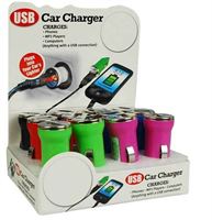 USB CAR CHARGER CLRD DISPLAY