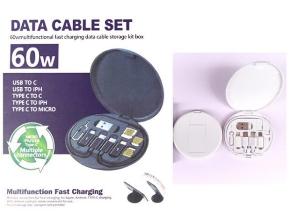 3 PC Travel Data Cable Set
